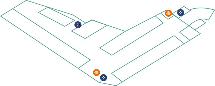 별관_B2F층_01 지하 주차장북서쪽으로 계단위치함, 북동쪽으로 엘리베이터 계단 위치함, 남쪽으로 엘리베이터 계단 위치함