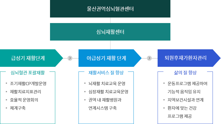 심뇌재활센터 조직도 이미지입니다